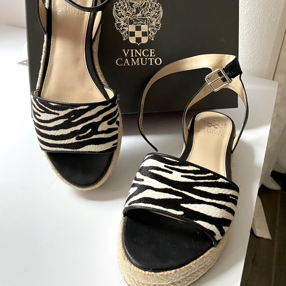 Vince Camuto Zebra Print Sandals
